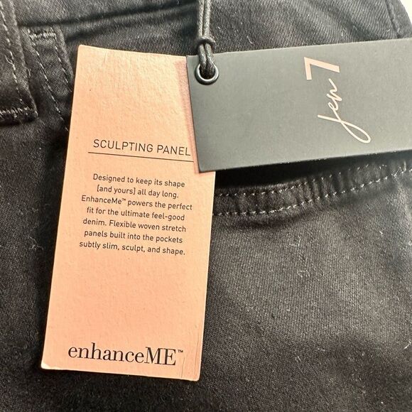 NWT Jen7  Women’s Plus Size Black Crop Pants with Hem Embellishment- Size 18 - Picture 7 of 8